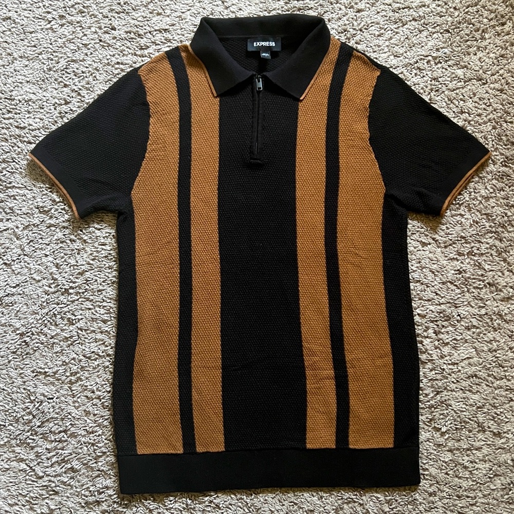 Express Sweater Polo w/ Zipper Size Small